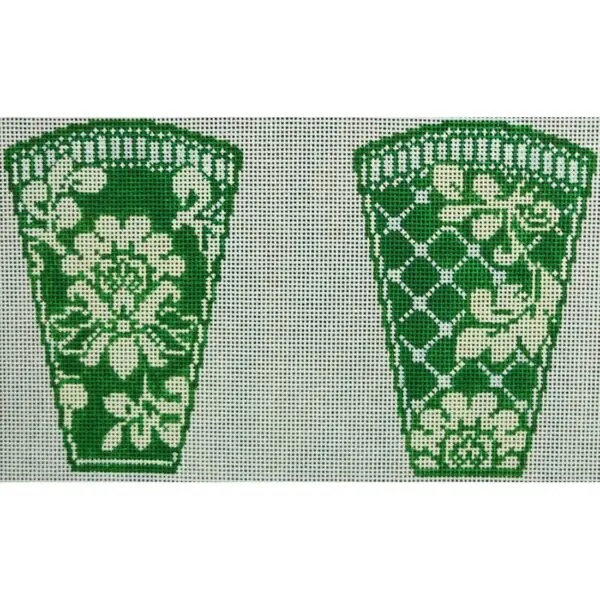 Wg13077-Karen's Damask Scissor Case- Green