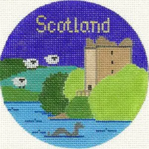 599-4.25 Circle Scotland Ornament