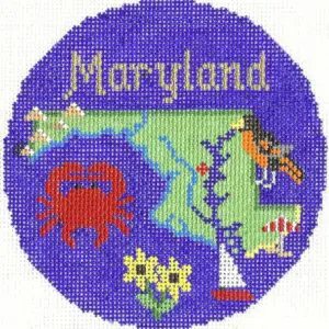 667-4.25 Circle Maryland Ornament