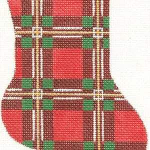 680-4 X 5.5 Red Plaid Minisock