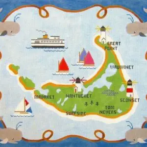 Nantucket Map 20″ x 16″-13 Mesh
