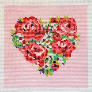 Large Flower Heart 8" x 8" - 13 Mesh
