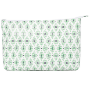 Jumbo Green & Navy Ikat 16" x 11" Project Bag