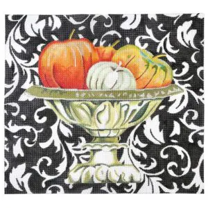 Elegant Pumpkins in Urn - 14 x 12.5" 13 mesh