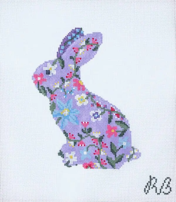 Bonnie the Bunny - Left Facing-18 mesh-4.25" x 5.5"