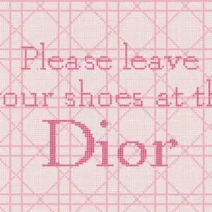 Please leave your shoes... - 18 mesh-8.25" x 6.125"