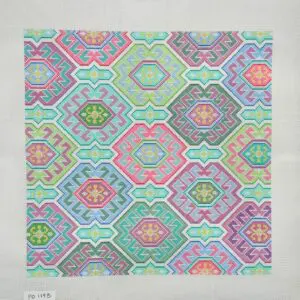 White Geometric 15.75" x 15.75" 13 mesh