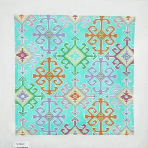 Turquoise Geometric 15.75" x 15.75" 13 mesh