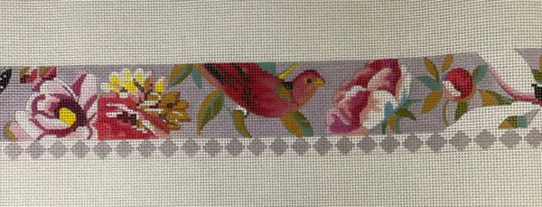 Floral Lavender Belt/Purse Strap - 47 x 2.5" - 13 mesh