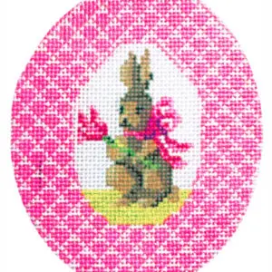 Pink Bunny with Tulip Egg - 18 mesh