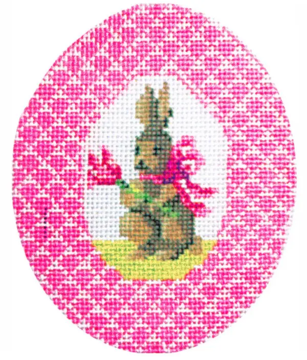 Pink Bunny with Tulip Egg - 18 mesh