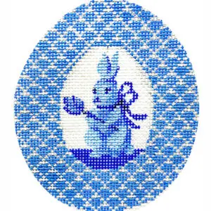 Blue Bunny with Tulip Egg - 18 mesh