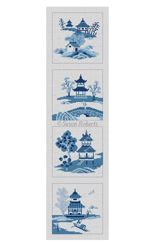 Asian Islands Coaster Strip 4 pc. 4" x 4" - 18 mesh
