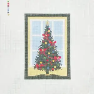 Christmas Tree Window-4 3/4" x 6 3/4" 18 mesh