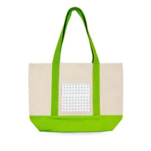 Canvas Tote Bag - Green - 6" x 6" Opening