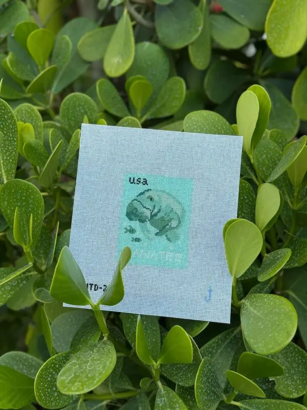 Manatee Stamp 3" x 4" - 18 mesh