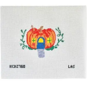 Pumpkin House Printed 4 1/4" X 3 3/4" 18 Mesh