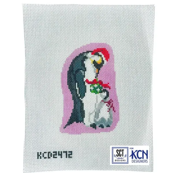 Holiday Penguins 6" X 4 1/2" 13 Mesh