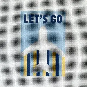 Let's Go (Blue and Yellow) - 3" x 5" - 13 Mesh