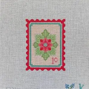 Holiday Stamp Poinsettia - 18 Mesh