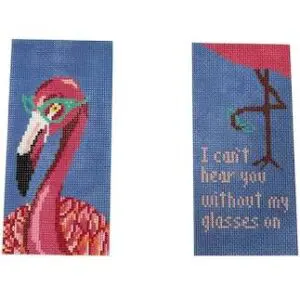 Flamingo Can't Hear You Eyeglass Case 13 mesh