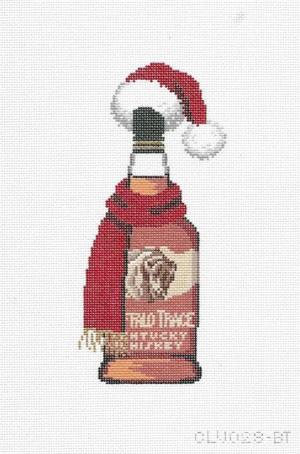 Santa Hat & Scarf Buffalo Trace Bottle