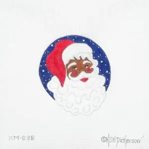 BIPOC Santa Ornament- approx 4" - 18 Mesh