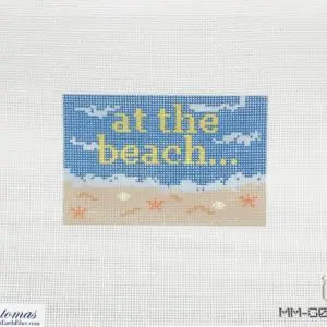 At the Beach Sign 4.25 x 2.75" 18 mesh