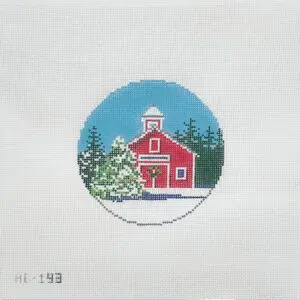 Festive Barn 4" round - 18 Mesh
