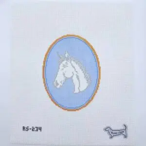 Horse Cameo - 4.5" oval -18 Mesh