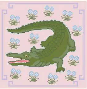 Pink Alligator 12" x 12"