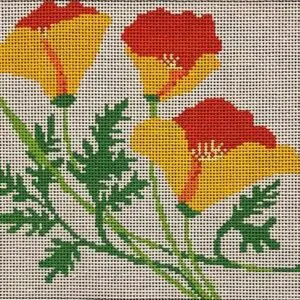 California Poppy 6.25" x 5.5" 18 mesh