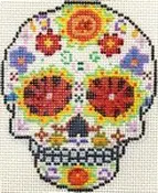 Day of the Dead Skull #1 - 3" x 4" - 18 mesh