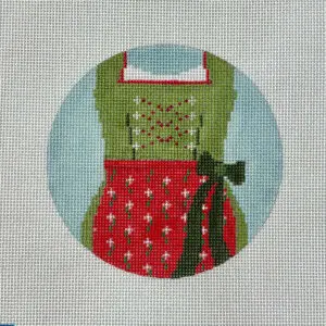 Dirndl-red/green -4.25" round -18 mesh