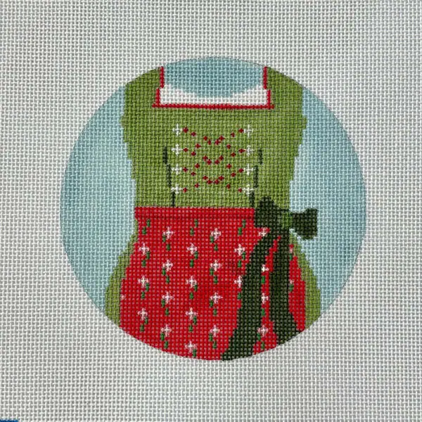 Dirndl-red/green -4.25" round -18 mesh