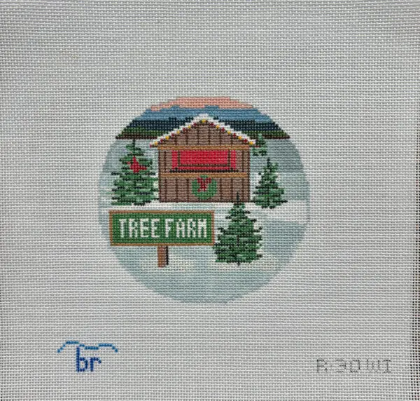 Tree Farm-Winter -4 1/4" Round-18 mesh