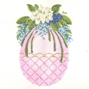 Pale Pink Egg with Cascading Lilac-18 Mesh