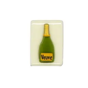 Champagne Fused Glass Needle Minder-1" x 1 1/2"