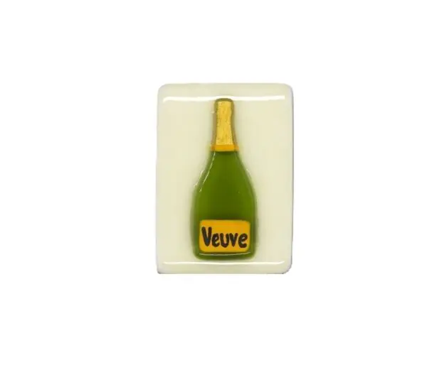 Champagne Fused Glass Needle Minder-1" x 1 1/2"