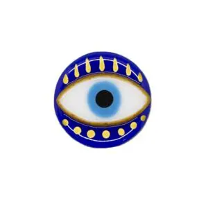 Evil Eye Fused Glass Needle Minder-1 1/4"