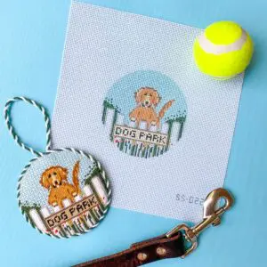 Golden Retriever: Dog Park Needlepoint Canvas Collection-18 Mesh