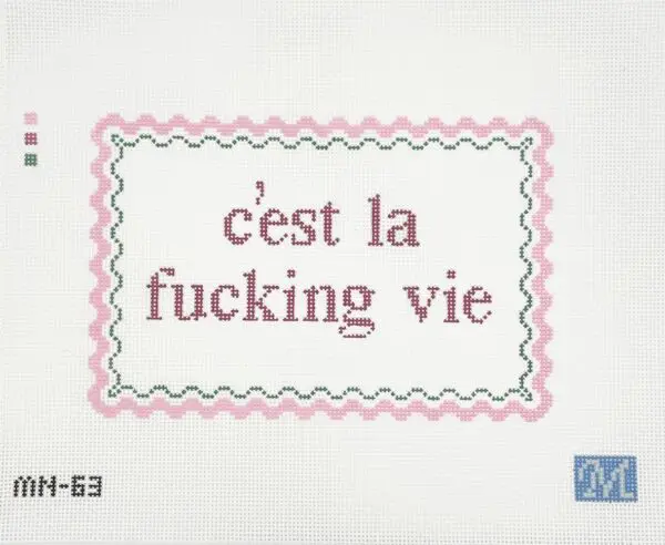 C'est La Vie-8 5/8" x 5 3/4” - 13 Mesh