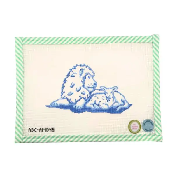Lion and Lamb - 7" x 4"- 18 Mesh