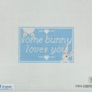 Some Bunny loves you (Blue)- 2.75" x 4.25" -18 Mesh