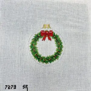 Holly Wreath, 3.25" Round- 18 Mesh