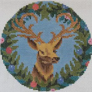 AC 020 B-Royal Stag on Blue - 4" Round- 18 Mesh