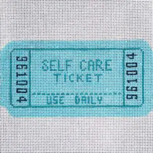 Self Care Ticket -Teal- 7/12" x 3 3/4"- 13 Mesh