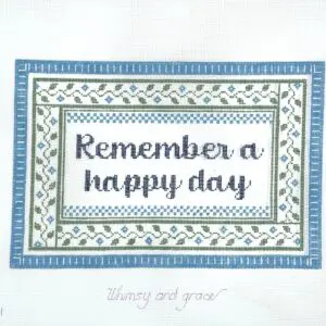 Wg12814-Remember a Happy Day 10.5" x 7" -18 Mesh
