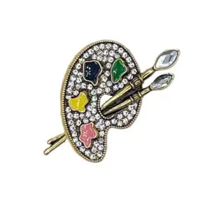 Artist Palette -Vintage Needle Minder- 2 1/2" x 1 3/4"