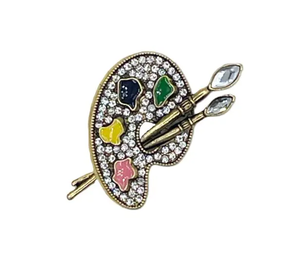 Artist Palette -Vintage Needle Minder- 2 1/2" x 1 3/4"